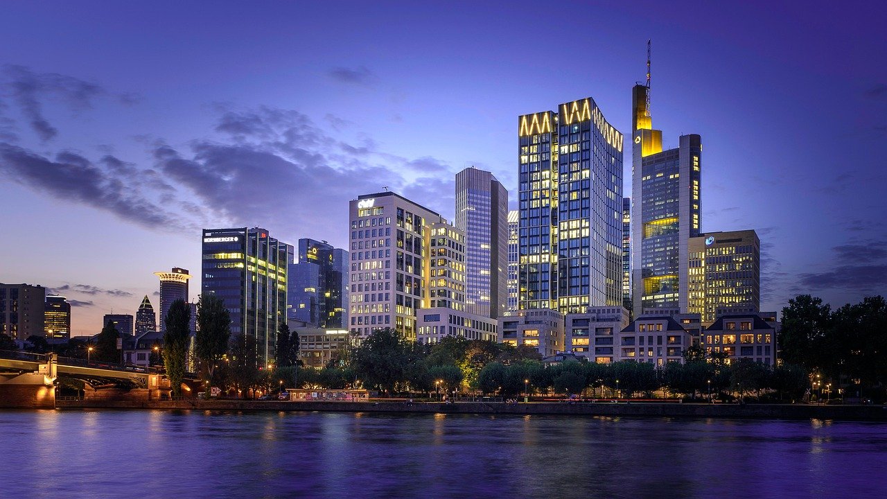frankfurt, skyline, skyscraper, blue hour, skyscrapers, city, panorama, architecture, frankfurt, frankfurt, frankfurt, frankfurt, frankfurt